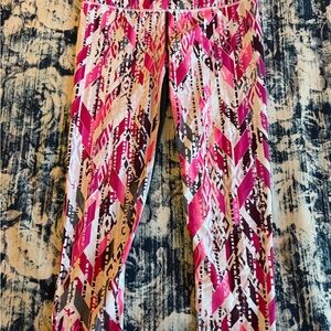 Victoria's Secret VSX Sport Knockout Pink Geometric Print Crop Leggings Size S